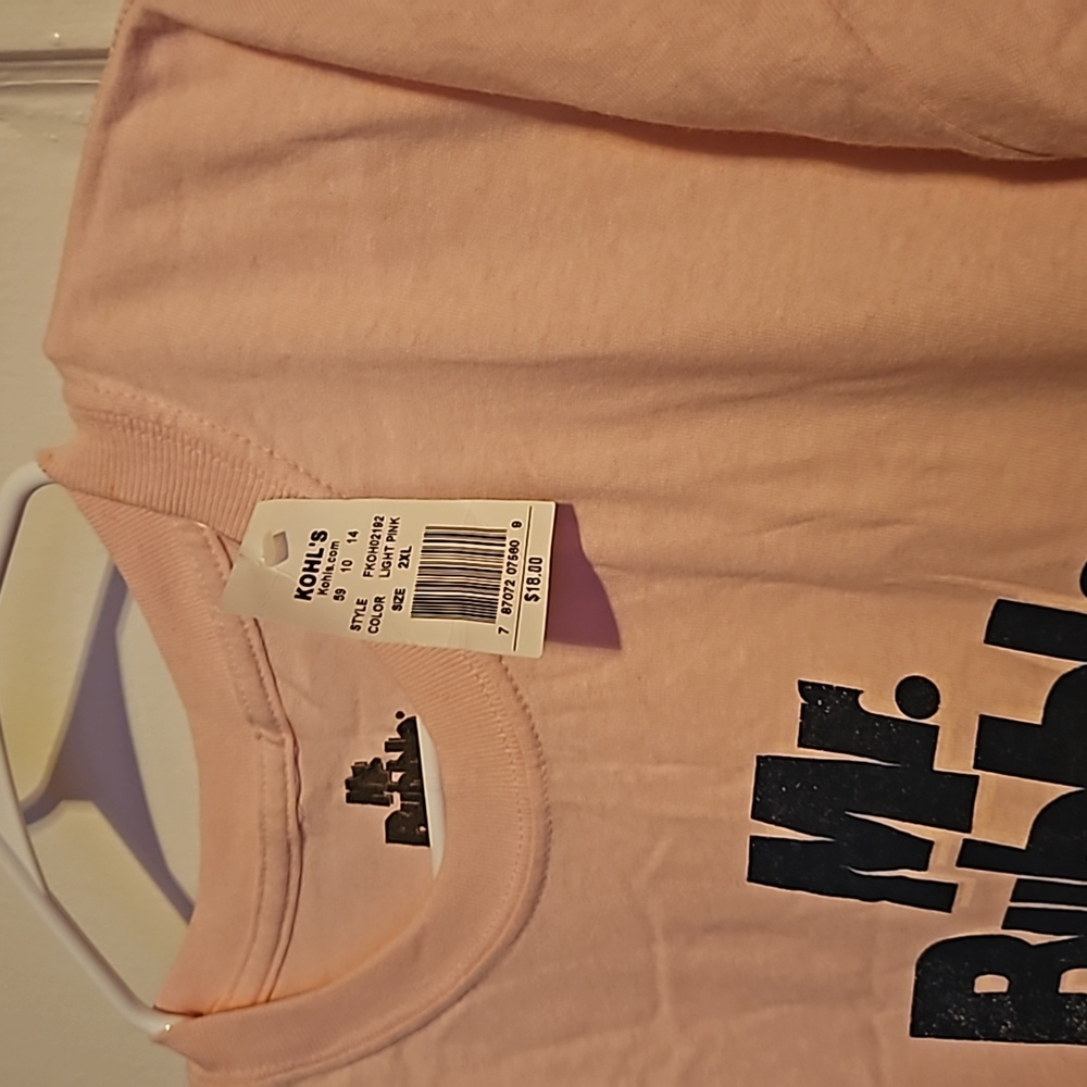 Mr. Bubble 2x light pink  100 % cotton novelty short sleeve tee shirt - Picture 3 of 3